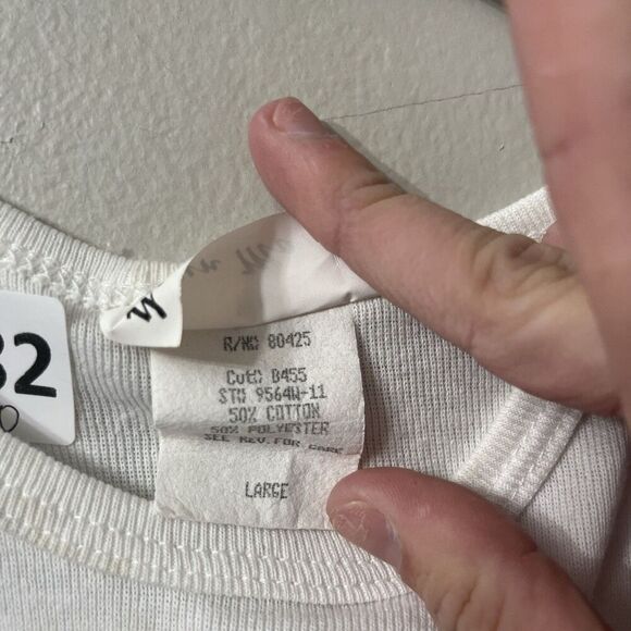 Your Move Vtg Y2K White Tank Top Flowers Graphic Boho Vintage Grunge L Womens - Picture 3 of 6